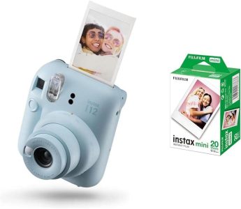 INSTAX Mini 12 Sofortbildkamera Pastel-Blue + Mini Film Standard - Der perfekte Begleiter für unvergessliche Momente