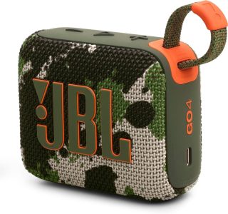 JBL Go 4 in Camouflage – Tragbare Bluetooth-Lautsprecher-Box mit Pro Sound und tiefem Bass