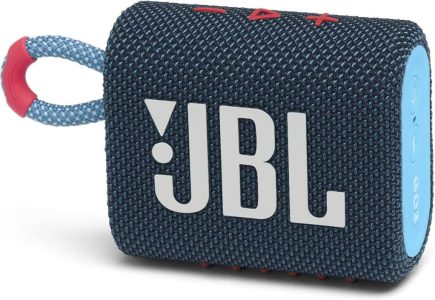 JBL GO 3 - Tragbarer Bluetooth-Lautsprecher in Blau-Rosa, Wasserfest und Leistungsstark