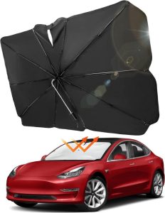 JOYTUTUS Auto Sonnenschutz für Model 3 und Model Y - Effektiver Schutz vor UV-Strahlen