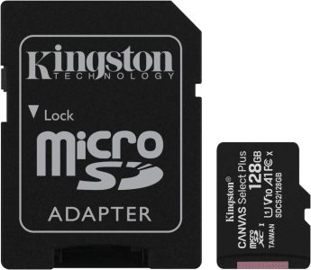 Kingston Canvas Select Plus microSD Speicherkarte mit 128GB und SD-Adapter - Class 10