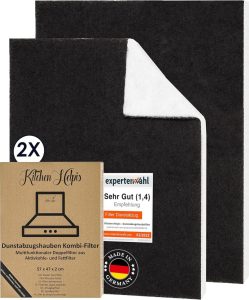 Kitchen Helpis® 2 Dunstabzugshauben-Filter mit Aktivkohle und Fettfilter - Deine Lösung für eine saubere und geruchsfreie Küche