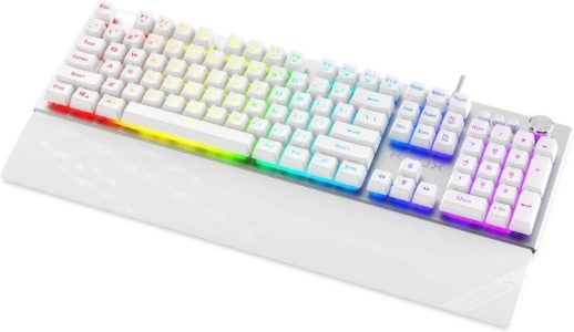 KRUX Frost Silver-White RGB Gaming Tastatur - Dein ultimativer Gaming-Partner