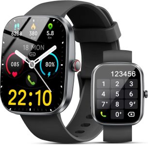 Kuizil Smartwatch Herren Damen mit Telefonfunktion und Fitnessuhr - IP68 Wasserdicht