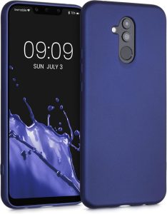 kwmobile Case kompatibel mit Huawei Mate 20 Lite - Elegante Handyhülle in Metallic Blau