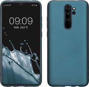 kwmobile Case für Xiaomi Redmi Note 8 Pro - Stylische Handyhülle in Metallic Karibikblau