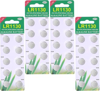 LAPROBING Blister 10 Knopfzellen-Batterien Tasten AG13 LR44 / LR1154 / 357 ohne Quecksilber