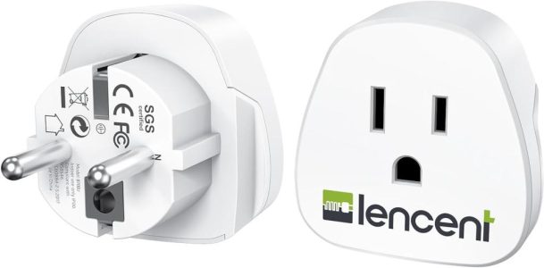 LENCENT Reiseadapter Stecker USA auf EU - Dein zuverlässiger Begleiter auf Reisen