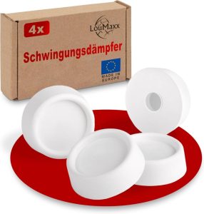 LouMaxx Schwingungsdämpfer für Waschmaschinen und Trockner - 4er Set in Weiß