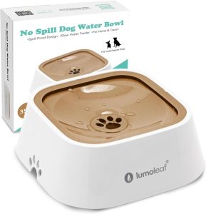 LumoLeaf Wassernapf für Hunde und Katzen, 1L, Anti-Schwapp und Auslaufsicher für Unterwegs und Reisen