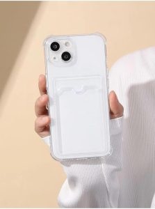 Luxx transparente Handyhülle mit Kartenhalter für iPhone 13 (6.1)