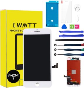 LWMTT Display Kompatibel mit iPhone 7 Weiß inklusive Reparatur Werkzeugset