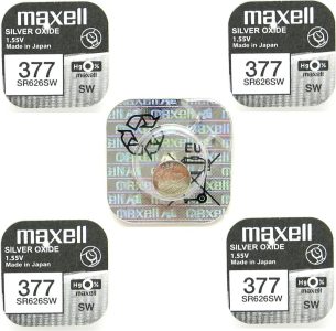 MAXELL 377 Silberoxid-Batterie 1,55V im 5er Einzelblister - Perfekt für deine Armbanduhr