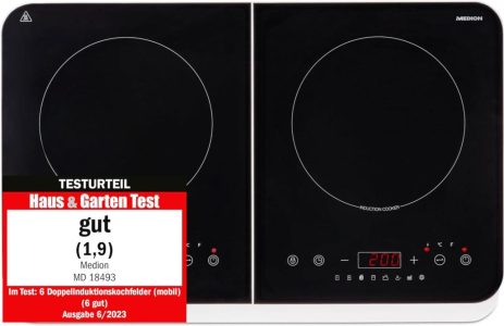 MEDION Doppel-Induktionskochplatte mit 3500 Watt Leistung - Präzises und sicheres Kocherlebnis