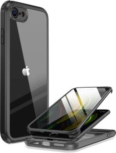 Miracase 360 Grad Hülle für iPhone SE 2022/2020 und iPhone 8 - Ganzkörper Schutzhülle mit eingebauter Glas Displayschutzfolie