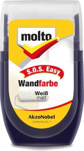 Molto S.O.S easy Wandfarbe 30ml in Weiß - Perfekt für Ausbesserungen