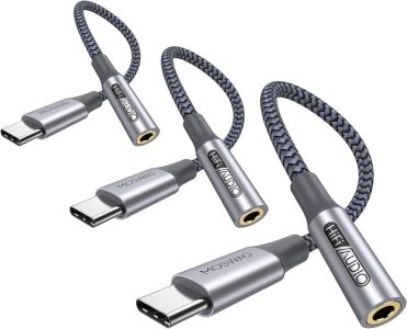 MOSWAG USB Typ C auf 3.5mm Kopfhörer Jack Adapter - Multifunktional und Weit Kompatibel