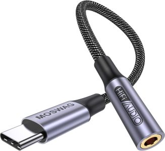 MOSWAG USB Typ C auf 3.5mm Kopfhörer Jack Adapter - Dein perfekter Audio-Partner