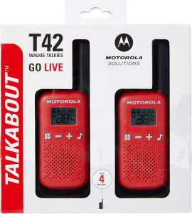 Motorola Talkabout T42 PMR-Funkgeräte in Rot - Set mit 2 Stück