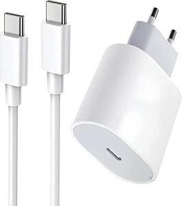 NewPole Schnellladegerät Set für iPhone 15 Serie und iPad Pro/Air/Mini - USB-C 20W Adapter + Usb-C Kabel