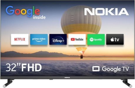 NOKIA 32 Zoll Full HD Google TV FN32GE320 - Hochwertiges Fernseherlebnis mit Google TV und Triple Tuner