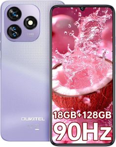 OUKITEL C51 Smartphone Ohne Vertrag - 18GB+128GB Handy mit 6.8 Zoll 90Hz Bildschirm, Android 13 und 5150mAh Akku