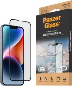 PanzerGlass™ Anti-Reflective Displayschutz für iPhone 14 | 13 | 13 Pro - Kratzfest und entspiegelt für klare Sicht