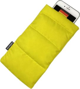 SAFACUS Thermo Handyhülle Tasche Universal Daunen Pouch: Perfekter Schutz für dein Smartphone im Winter