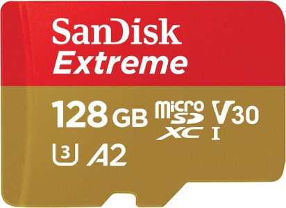 SanDisk Extreme microSDXC UHS-I Speicherkarte 128 GB: Perfekt für Smartphones, Actionkameras und Drohnen