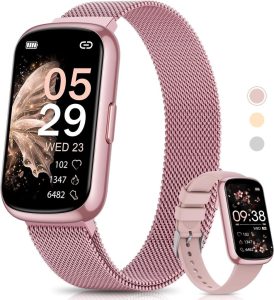 Sanorum Smartwatch Damen in Rosa - Deine stilvolle Fitnessuhr mit umfassenden Gesundheitsfunktionen