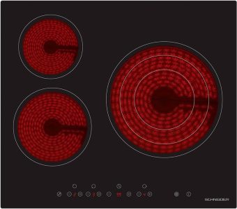 SCHNEIDER Cerankochfeld mit 3 Kochzonen, 60 cm, 5700 W - Neue Version