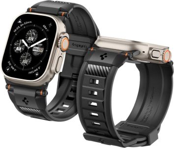 Spigen Rugged Ultra Band Armband für Apple Watch - Matt Schwarz