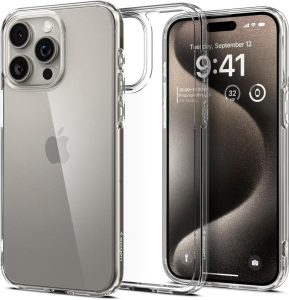 Spigen Ultra Hybrid Hülle für iPhone 15 Pro Max - Crystal Clear