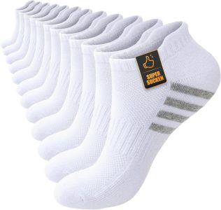 Stoeury Sneaker Socken für Herren und Damen - Atmungsaktive, gepolsterte Sportsocken