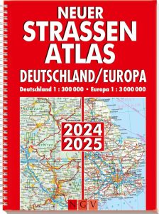 Neuer Straßenatlas Deutschland/Europa 2024/2025: Praktisch und detailliert mit Spiralbindung