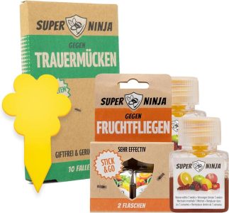 Super Ninja Geldsticker und Fruchtfliegenfalle – Effektive und umweltfreundliche Schädlingsbekämpfung