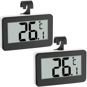 Suplong Kühlschrankthermometer mit gut lesbarem LCD-Display - Perfekt für Innen/Außen/Home/Restaurants/Bars/Cafés