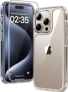 TAURI 3 in 1 Handyhülle für iPhone 15 Pro Max: Komplettschutz, der Eleganz trifft