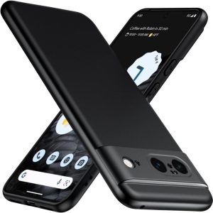 TesRank Google Pixel 8 Hülle in Schwarz: Ultra Dünn, Kratzfest und mit Matte Oberfläche