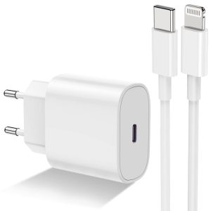 Thiyniya 20W USB C Ladegerät mit 2M Mfi zertifiziertem Lightning Kabel für iPhone und iPad