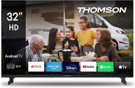 Thomson 32 Zoll HD 12 V Smart Android TV - Perfekt für Camping und Unterwegs