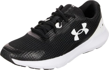 Under Armour Herren UA Surge 3 in 42 EU Black White White - Der ideale Laufschuh für Komfort und Performance