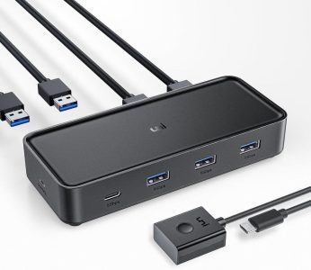 uni USB 3.0 Switch 2PC mit 1 USB C Port und 3 USB A Ports - Der ideale Helfer für ein aufgeräumtes Homeoffice