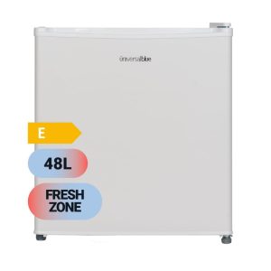 UNIVERSALBLUE Weiße Minibar 48L - Kompakt, Leise und Energiesparend