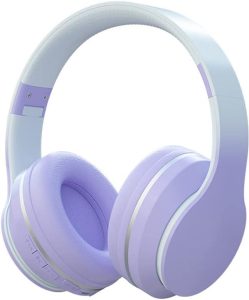 Usoun Bluetooth Over-Ear Kinderkopfhörer - Kabellos, Faltbar & Einstellbar - Violett