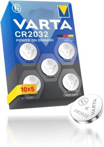 VARTA Batterien Knopfzellen CR2032 - 50 Stück Power on Demand Lithium Batterien in kindersicherer Verpackung