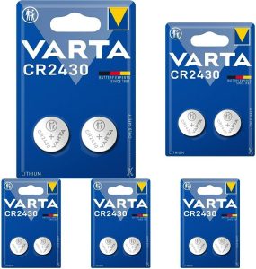 VARTA Batterien Knopfzelle CR2430 Lithium Coin - 10 Stück in kindersicherer Verpackung