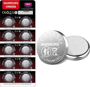 Warriors 10X 2032 Batterie Knopfzellen CR2032 Batterien 3V für vielfältige Anwendungen