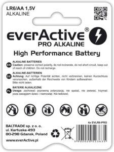 EverActive AA Batterien Pack of 4 Pro Alkaline Mignon LR6 R6 1.5V: Höchstleistung und Langlebigkeit