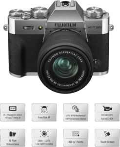 FUJIFILM X-T30 II silver / XC15-45mm Kit VN Silber XC15-45mm Kit Single - Dein perfekter Begleiter für professionelle Fotografie